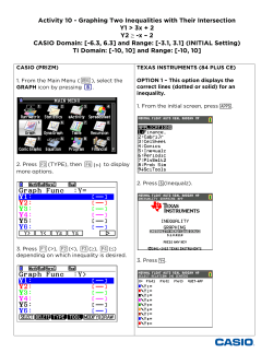Activity 10 - Graphing Two Inequalities with Their Intersection Y1