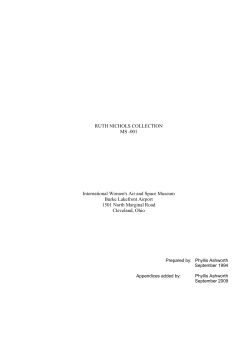 RUTH NICHOLS COLLECTION MS - International Women Air