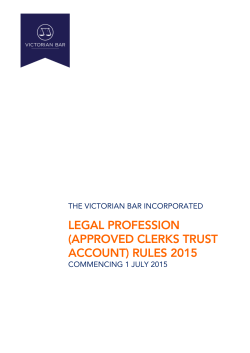 legal profession (approved clerks trust account)