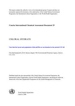 chloral hydrate - World Health Organization