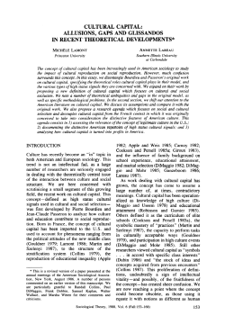 Cultural Capital: Allusions, Gaps and Glissandos in Recent