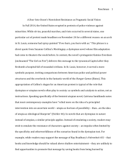 A Door Into Ocean`s Nonviolent Resistance as Pragmatic Social Vision