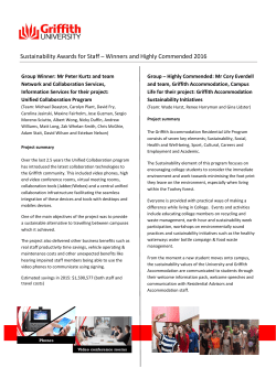 Sustainability Awards for Staff &ndash; Winners and Highly Commended