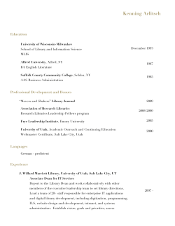 Kenning Arlitsch - Montana State University