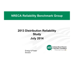 2013 Distribution Reliability Study July 2014 NRECA Reliability