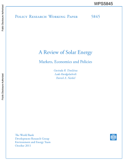 A Review of Solar Energy