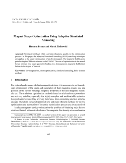 Magnet Shape Optimization Using Adaptive Simulated