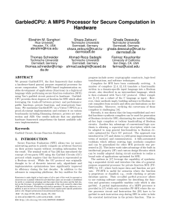 GarbledCPU: A MIPS Processor for Secure Computation in Hardware