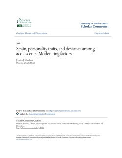 Strain, personality traits, and deviance among adolescents