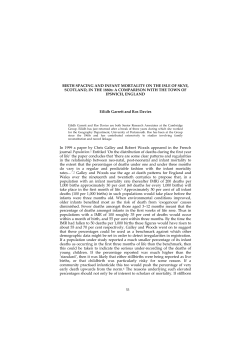 Birth spacing and infant mortality on the Isle of Skye, Scotland, in the