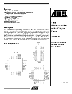 Atmel AT89C51 Data Sheet