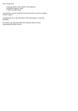 Language, Brain, and Cognitive Development