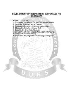 DEVELOPMENT OF RESPIRATORY SYSTEM