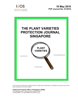 Plant Varieties Protection Journal 01/2016