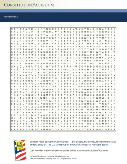 3 Word Find - Constitution Facts