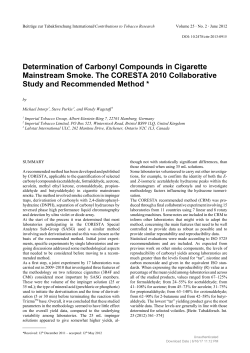 Determination of Carbonyl Compounds in Cigarette