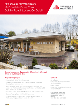 McDonald`s Drive Thru, Dublin Road, Lucan, Co Dublin