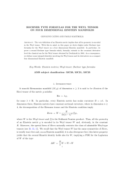 BOCHNER TYPE FORMULAS FOR THE WEYL TENSOR