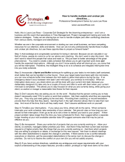 How to handle multiple and unclear job directives&hellip;.