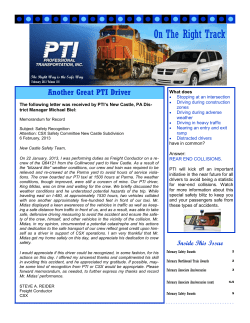 On The Right Track - Professional Transportation, Inc.