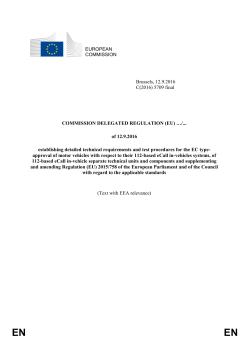 EUROPEAN COMMISSION Brussels, 12.9.2016 C(2016) 5709 final