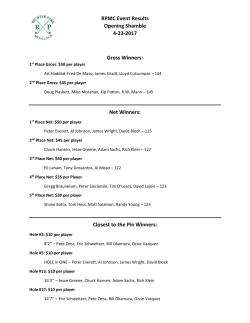 RPMC Event Results Opening Shamble 4-23