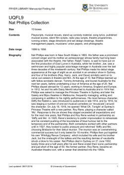 UQFL9 Nat Phillips Collection - UQ Library