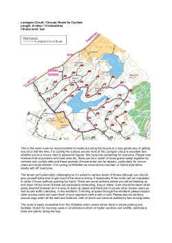 Lochgoin Circuit / Circular Route for Cyclists Length: 8 miles / 13