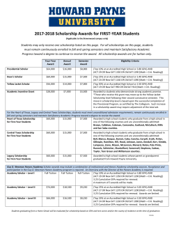 2017-2018 Scholarship Awards for FIRST