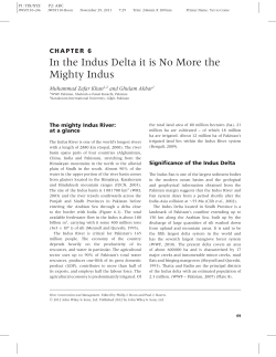 In the Indus Delta it is No More the Mighty Indus