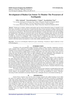 Development of Radon Gas Sensor To Monitor The