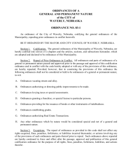 ordinances of a general and permanent
