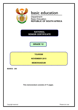 Memo 1 - Department of Basic Education