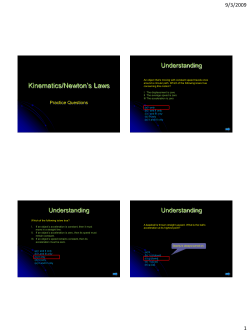 Kinematics/Newton`s Laws