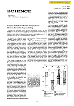 Galapagos Hydrothermal Mounds : Stratigraphy and