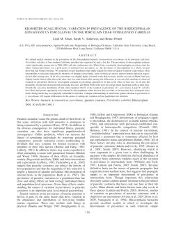 kilometer-scale spatial variation in prevalence of the rhizocephalan