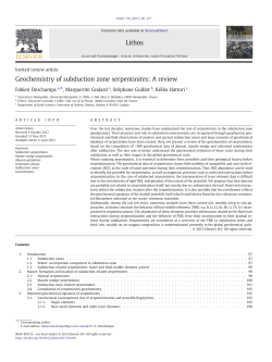Geochemistry of subduction zone serpentinites: A review