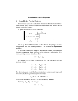 Second Order Physical Systems