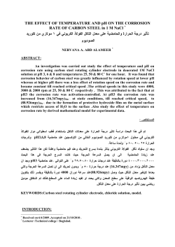 THE EFFECT OF TEMPERATURE AND pH ON THE