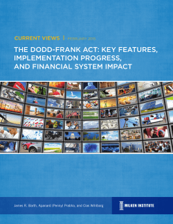 the dodd-frank act: key features, implementation progress, and