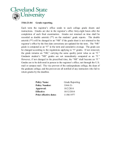 3344-21-04 Grade reporting. Each term the registrar`s office sends to