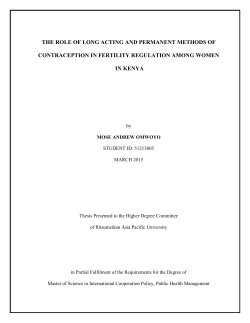 the role of long acting and permanent methods of - R