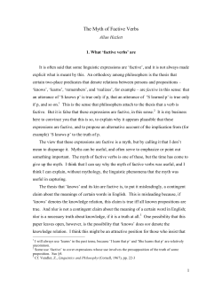 The Myth of Factive Verbs
