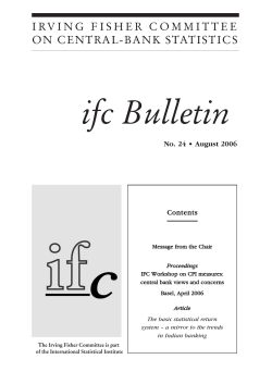 IFC Bulletin No 24, August 2006. - Bank for International Settlements
