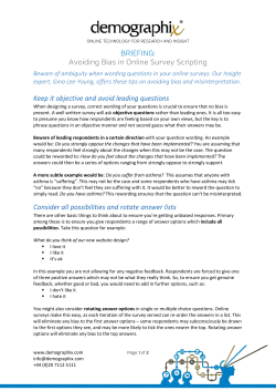 Avoiding Bias in Online Survey Scripts