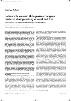 Heterocyclic amines: Mutagens/carcinogens produced during