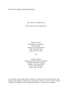 (Forthcoming, History of Political Economy) The Varieties of