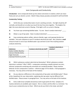 Ionic Compounds and Conductivity