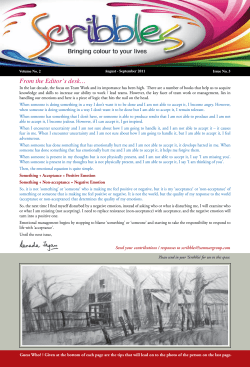 From the Editor`s desk&hellip;