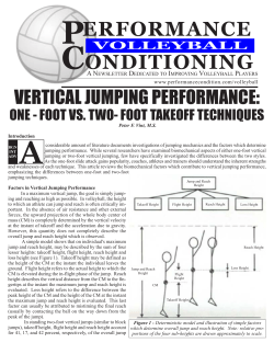 Post #151 T4 - Vertical Jumping Performance One-Foot vs Two